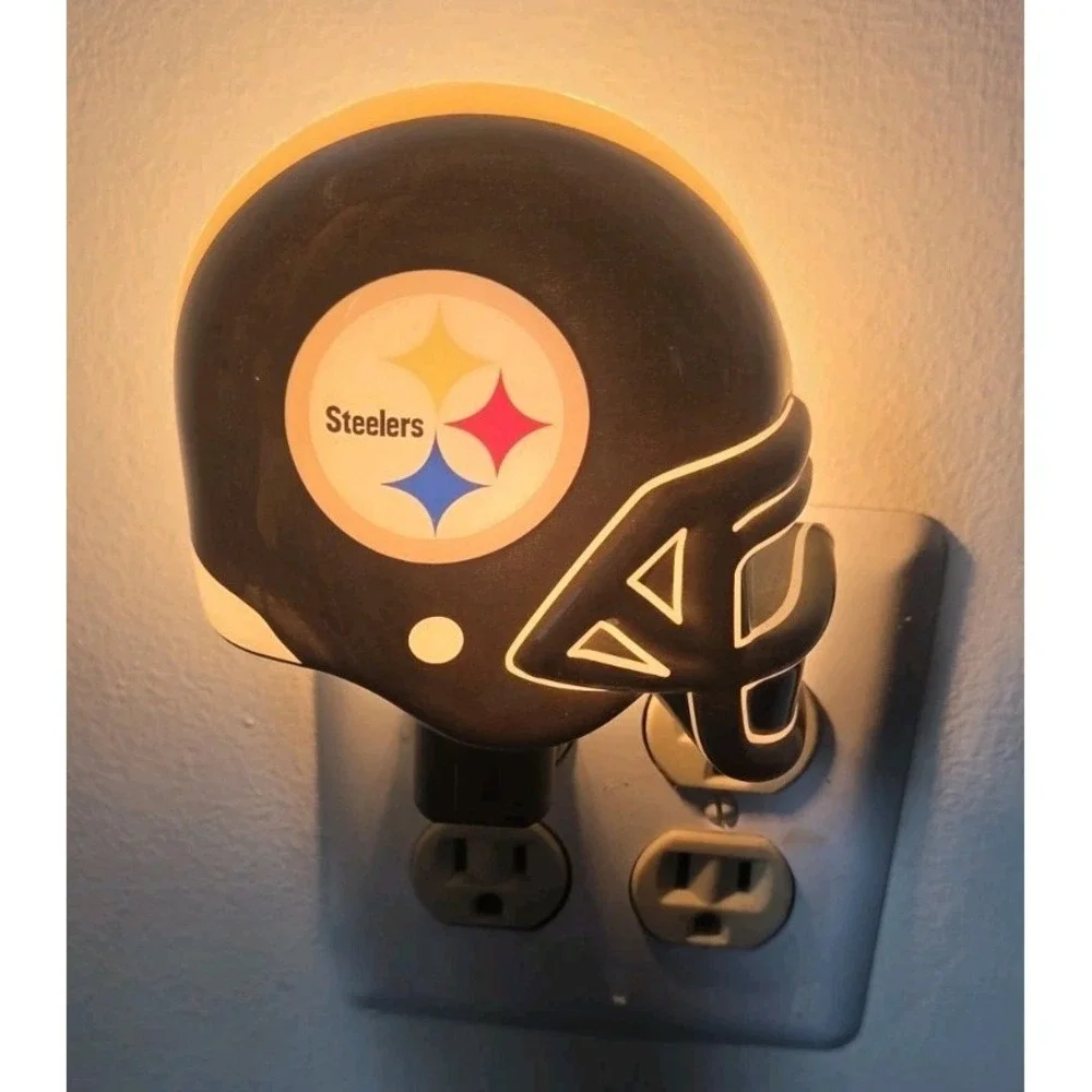 Pittsburgh Steelers Football Helmet Shaped Night Light Vintage NFL